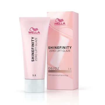 Vopsea demi-permanenta Shinefinity Zero Lift Glaze 06/02 Dark Sage, 60 ml, Wella Professionals