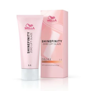 Vopsea demi-permanenta Shinefinity Zero Lift Glaze 06/43 Copper Sunset, 60 ml, Wella Professionals