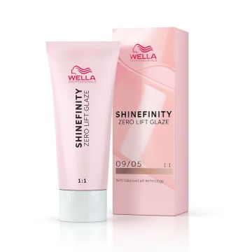 Vopsea demi-permanenta Shinefinity Zero Lift Glaze 09/05 Silk Blush, 60 ml, Wella Professionals