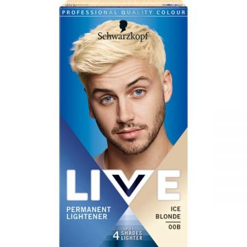 Decolorant Permanent pentru Barbati - Schwarzkopf Live Permanent Lightener, nuanta 00B Blonde Ice