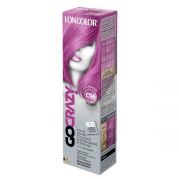 Masca Crema Coloranta Semipermanenta pentru Par Loncolor GoCrazy, nuanta C96 GoCyclamen, 100 ml