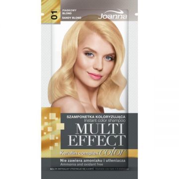 Sampon nuanțator fără amoniac Joanna Multi Effect 01 blond cendre, 35ml