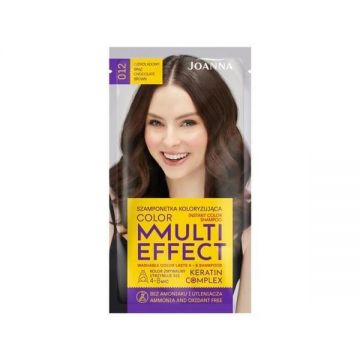 Sampon nuanțator fără amoniac Joanna Multi Effect 012 cafeniu ciocolată, 35ml