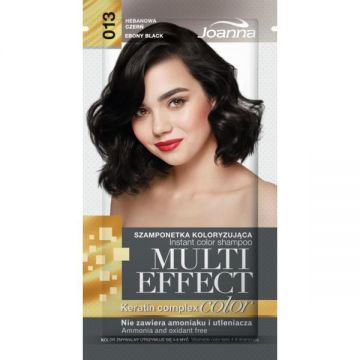 Sampon nuanțator fără amoniac Joanna Multi Effect 013 negru ebonită, 35ml