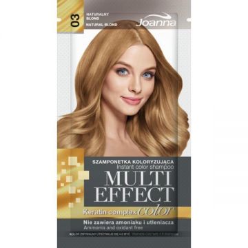 Sampon nuanțator fără amoniac Joanna Multi Effect 03 blond natural, 35ml