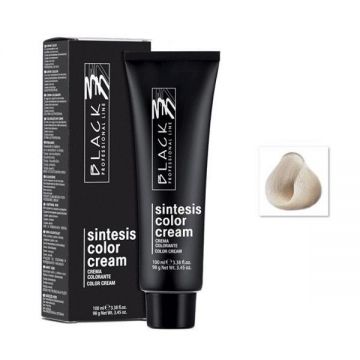 Vopsea Crema Permanenta - Black Professional Line Sintesis Color Cream, nuanta 1001 Super Ash Blond, 100ml