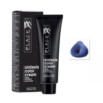 Vopsea Crema Permanenta - Black Professional Line Sintesis Color Cream, nuanta F555 Bluette Flash, 100ml