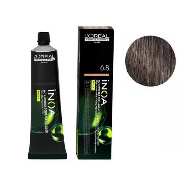 Vopsea de Par Demi-permanenta L'Oreal Professionnel Inoa 6.8 Dark Mocha Blonde, 60 ml