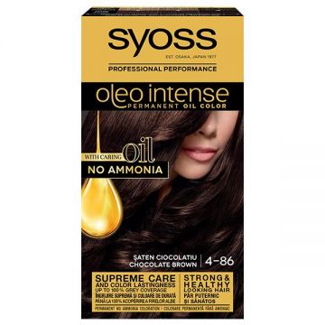 Vopsea de Par Demi-permanenta - Syoss Professional Performance Oleo Intense Permanent Oil Color, nuanta 4-86 Saten Ciocolatiu