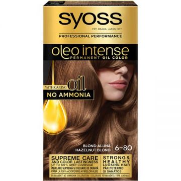 Vopsea de Par Demi-permanenta - Syoss Professional Performance Oleo Intense Permanent Oil Color, nuanta 6-80 Blond Aluna