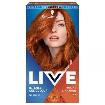 Vopsea de Par Gel Permanenta - Schwarzkopf Live Intense Gel Colour Permanent, nuanta 7.7 Bright Cinnamon