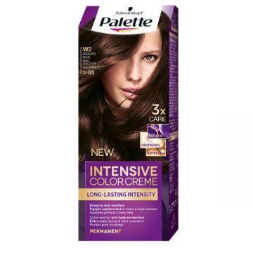 Vopsea de Par Permanenta - Schwarzkopf Palette Intensive Color Creme Long-Lasting Intensity Permanent, nuanta 3-65 (W2) Ciocolatiu Inchis