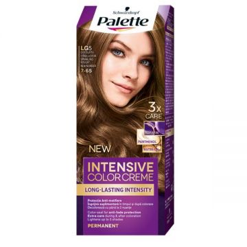 Vopsea de Par Permanenta - Schwarzkopf Palette Intensive Color Creme Long-Lasting Intensity Permanent, nuanta 7-65 (LG5) Ciocolatiu Stralucitor