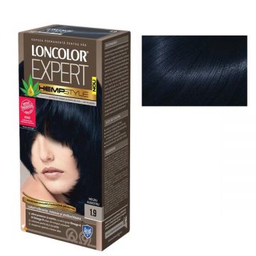 Vopsea Permanenta pentru Par Loncolor Expert HempStyle, nuanta 1.9 negru albastru