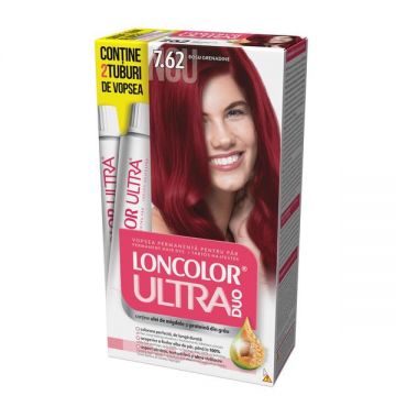 Vopsea Permanenta pentru Par Loncolor Ultra Max, nuanta 7.62 rosu grenadine