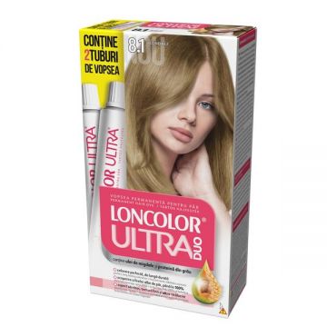 Vopsea Permanenta pentru Par Loncolor Ultra Max, nuanta 8.1 blond bej