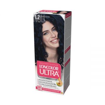 Vopsea Permanenta pentru Par Loncolor Ultra, nuanta 1.2 negru albastru