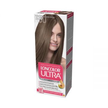 Vopsea Permanenta pentru Par Loncolor Ultra, nuanta 7.10 blond bej cenusiu