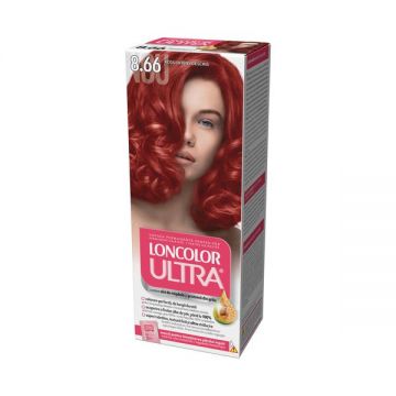 Vopsea Permanenta pentru Par Loncolor Ultra, nuanta 8.66 rosu intens deschis