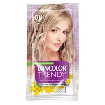 Vopsea Semipermanenta Loncolor Trendy Colors, nuanta B11 blond metal, 2x 25 ml