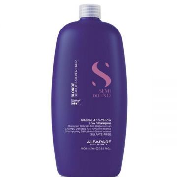 Sampon pentru Neutralizarea Tonurilor de Galben - Alfaparf Milano Semi di Lino Intense Anti-Yellow Low Shampoo, 1000 ml