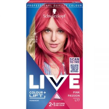 Vopsea de Par Permanenta - Schwarzkopf Live Colour +Lift Permanent, nuanta L77 Pink Passion