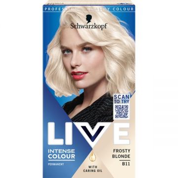 Vopsea de Par Permanenta - Schwarzkopf Live Intense Colour Permanent, nuanta B11 Frosty Blond