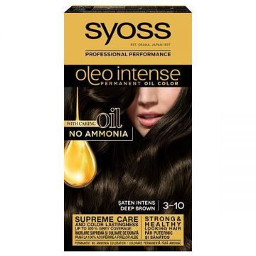 Vopsea de par, Syoss Oleo Intense, nuanta 3-10 Saten Intens, 115ml