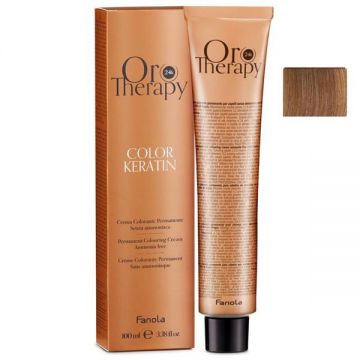 Vopsea Demi-permanenta Fanola Oro Therapy Color Keratin 8.14 Gianduia, 100ml