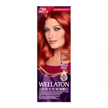 Vopsea Permanenta - Wella Wellaton Intense Color Cream, nuanta 77/44 Rosu Vulcanic