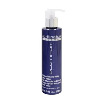 Masca nuantatoare anti yellow pentru nuante reci de blond si par grizonat Platinum Abril et Nature, 200 ml