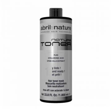 Masca nuantatoare cu acid hialuronic pentru par Nature Tonner Abril et Nature 12.8 Blond foarte deschis bej-perlat, 1000 ml