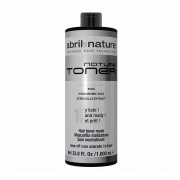 Masca nuantatoare cu acid hialuronic pentru par Nature Tonner Abril et Nature 13.8 Blond ultra deschis bej-perlat, 1000 ml