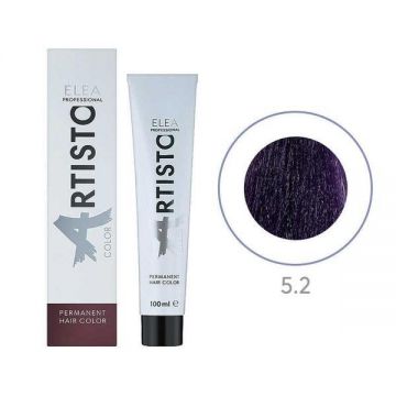 Vopsea permanenta pentru par Elea Professional Artisto Color, 5/2 Saten deschis violet, 100 ml