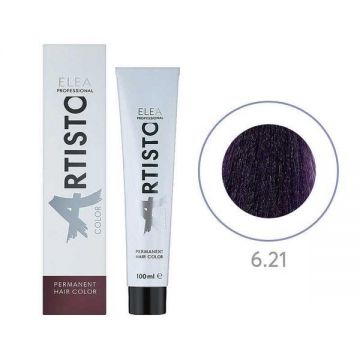 Vopsea permanenta pentru par Elea Professional Artisto Color, 6/21 Castaniu inchis violet gri, 100 ml