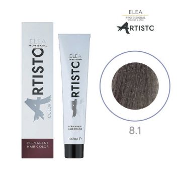 Vopsea permanenta pentru par Elea Professional Artisto Color, 8/1 Castaniu deschis gri, 100 ml