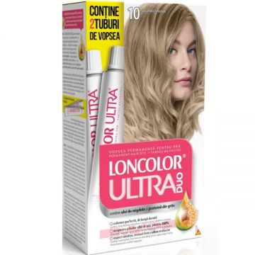 Vopsea Permanenta pentru Par Loncolor Ultra Max, nuanta 10 Blond Cenusiu