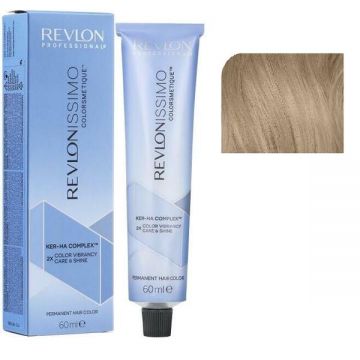 Vopsea Permanenta - Revlon Professional Revlonissimo Colorsmetique Ker-Ha Complex Permanent Hair Color, nuanta 8.12 Light Ash Iridescent Blonde, 60ml