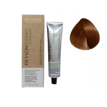 Vopsea Vegana Demi-permanenta - Revlon Professional Color Sublime by Revlonissimo Ammonia Free Permanent Color, nuanta 7.41 Medium Chestnut Ash Blonde, 75 ml