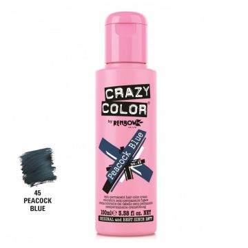 Crazy Color Vopsea semipermanenta 45 Peacock Blue 100ml