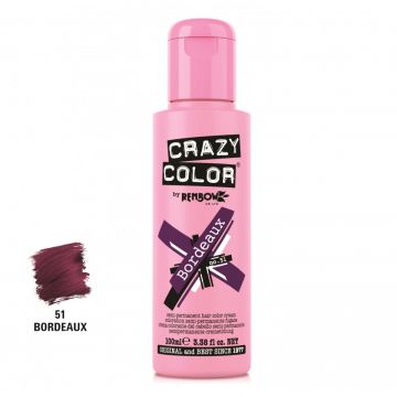 Crazy Color Vopsea semipermanenta 51 Bordeaux 100ml