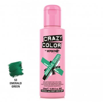 Crazy Color Vopsea semipermanenta 53 Emerald Green 100ml