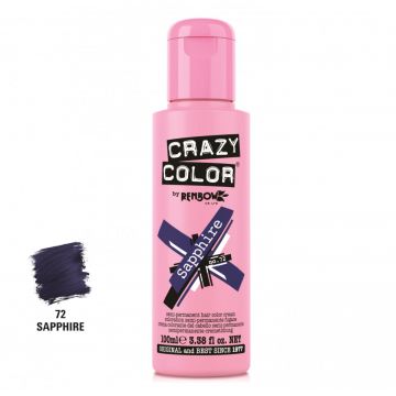 Crazy Color Vopsea semipermanenta 72 Sapphire 100ml