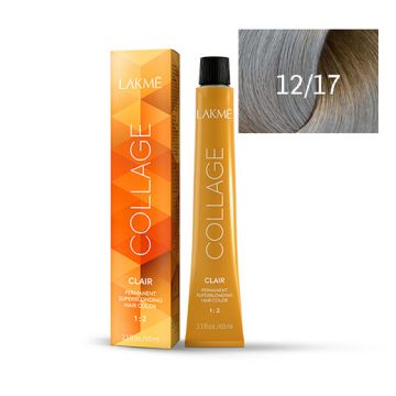 Lakme Collage Vopsea de par permanenta 12/17 blond deschis cenusiu rece 60ml