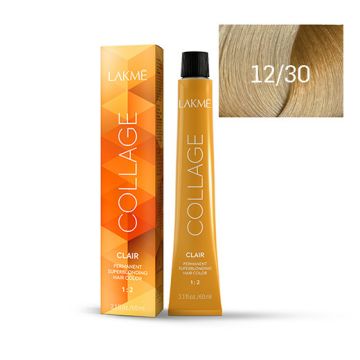 Lakme Collage Vopsea de par permanenta 12/30 blond deschis auriu 60ml