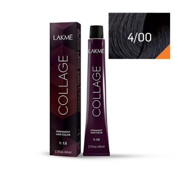 Lakme Collage Vopsea de par permanenta 4/00 saten mediu 60ml