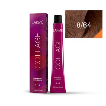 Lakme Collage Vopsea de par permanenta 8/64 blond deschis castaniu cupru 60ml