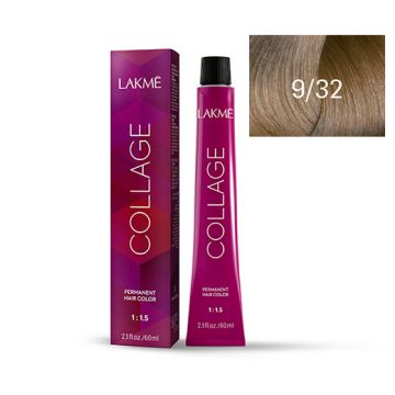 Lakme Collage Vopsea de par permanenta 9/32 blond foarte deschis auriu violet 60ml