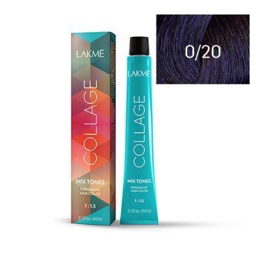 Lakme Vopsea profesionala permanenta pentru par 0/20 violet Collage Mix Tone 60ml