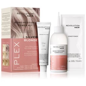 Revolution Haircare Plex Bond Restore Kit set pentru a evidentia culoarea parului